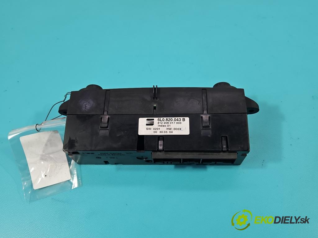 Seat Cordoba II 6L 2002-2008 1.4 16V 75 HP manual 55 kW 1390 cm3 4- panel kúrenia 6L0820043B