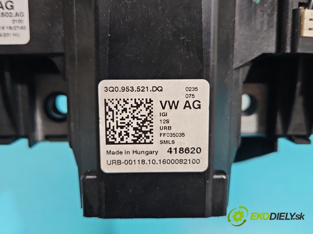 Skoda Superb III 2015-2024 1.8 TSI 179KM automatic 132 kW 1798 cm3 5- prepínač komplex: 3Q0953521DQ (Prepínacie páčky pod volantom)