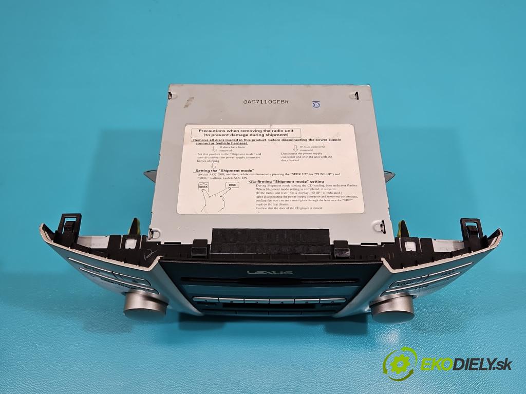 Lexus RX II 2003-2008 3.3 V6 211KM automatic 155 kW 3311 cm3 5- Radio originál 86120-48510