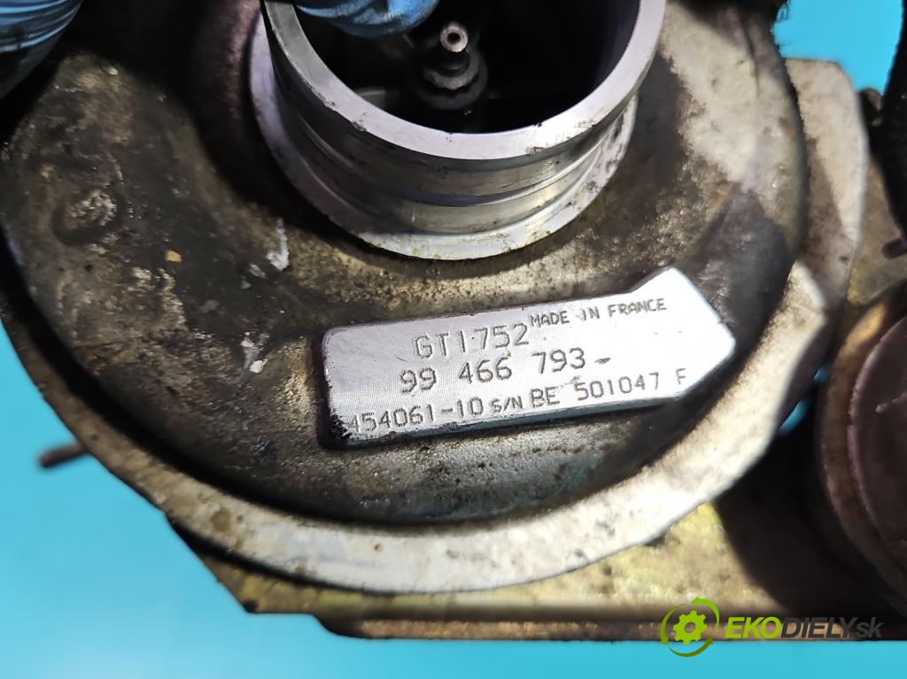 Renault Master II 1998-2010 2.8 TD 114 hp manual 84 kW 2799 cm3 5- Turbodmychadlo 454061-10 (Turbodúchadla (kompletní))