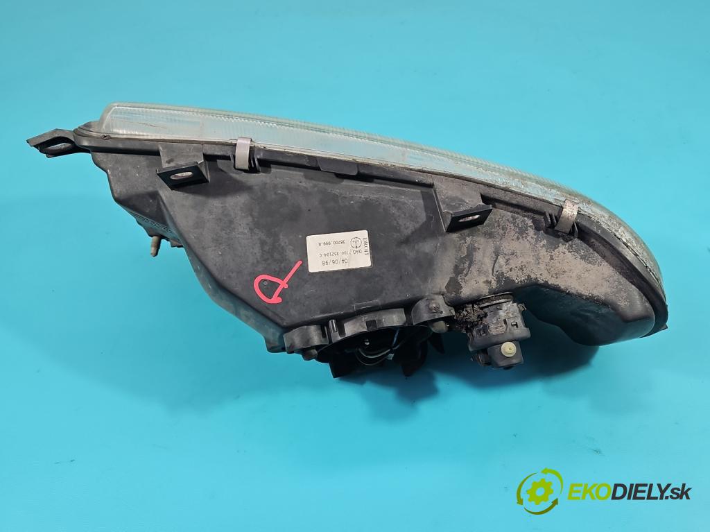 Renault Master II 1998-2010 2.8 TD 114 HP manual 84 kW 2799 cm3 5- Reflektor: pravý  (Svetlo predné pravé)