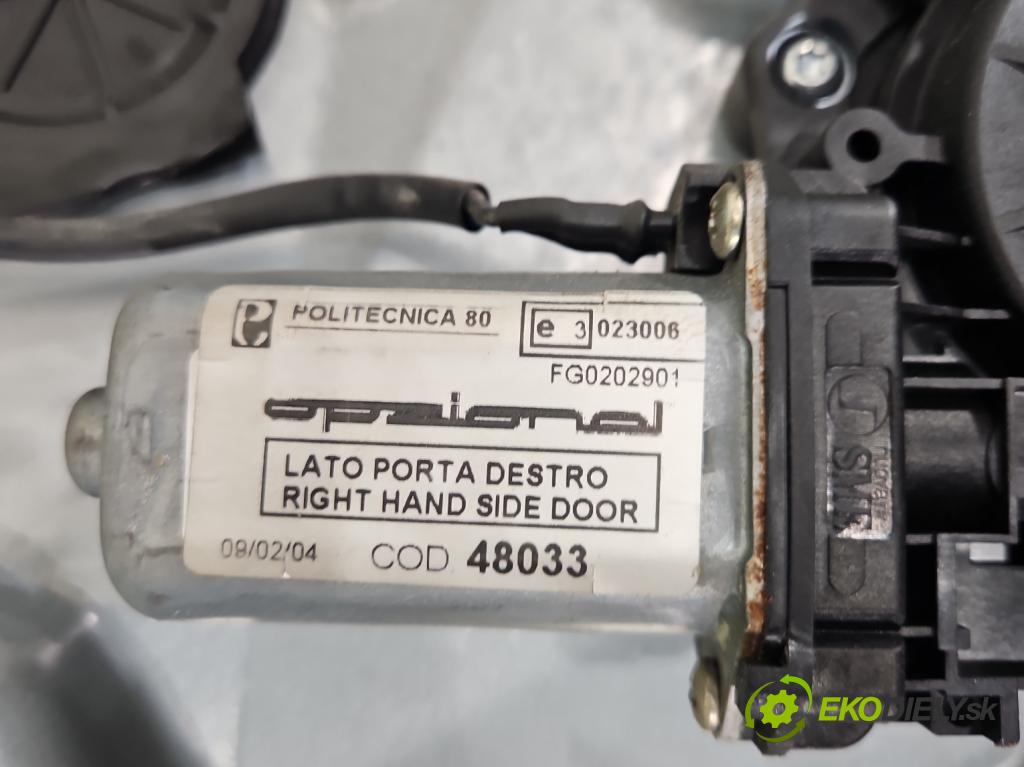 Seat Cordoba II 6L 2002-2008 1.4 16V 75 hp manual 55 kW 1390 cm3 4- mechanismus stahování přední pravý