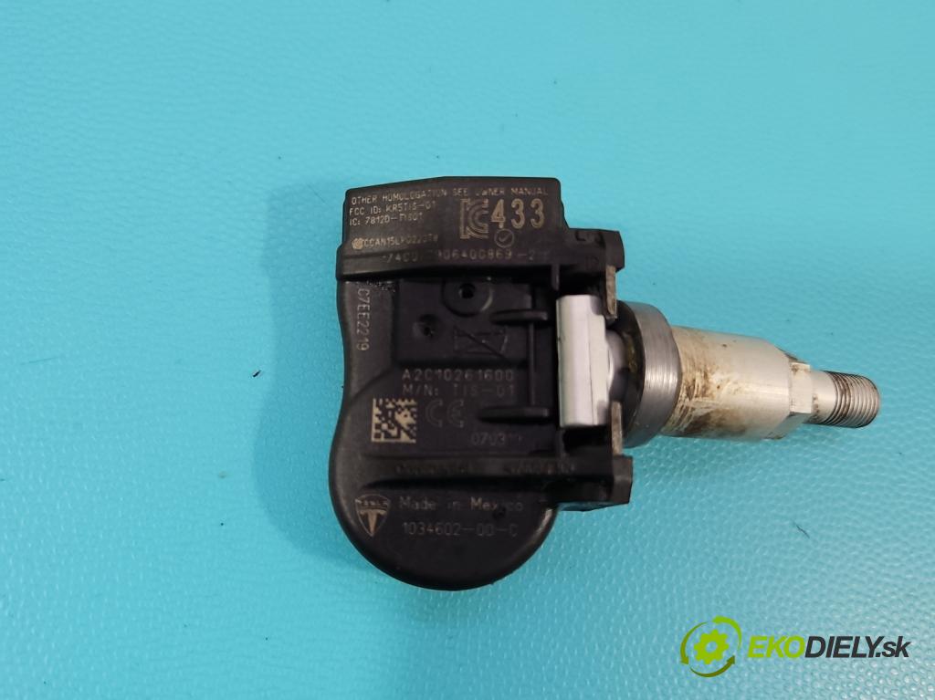 Tesla Model 3 2017- 0.0b: automatic 377 kW  4- snímač tlaku pneumatika A2C10261600 (Snímače tlaku v pneumatikách)