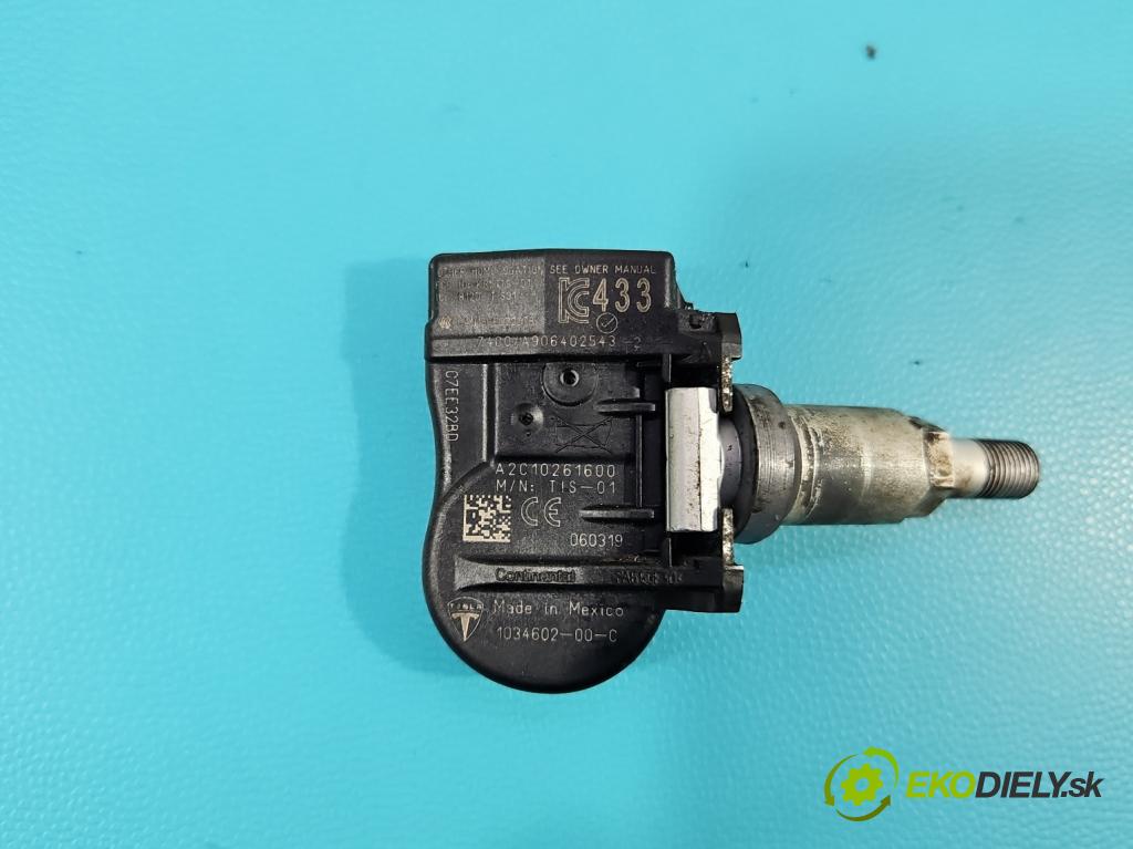 Tesla Model 3 2017- 0.0b: automatic 377 kW  4- snímač tlaku pneumatika A2C10261600 (Snímače tlaku v pneumatikách)