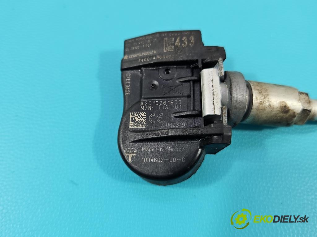 Tesla Model 3 2017- 0.0b: automatic 377 kW  4- snímač tlaku pneumatika A2C10261600 (Snímače tlaku v pneumatikách)