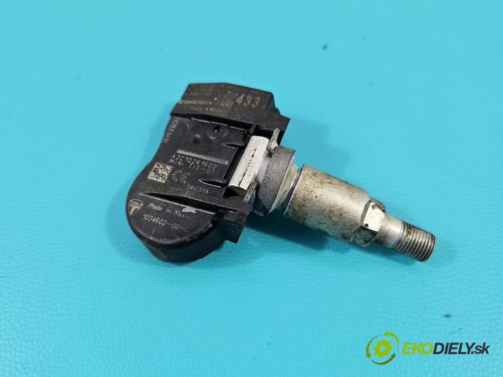 Tesla Model 3 2017- 0.0b: automatic 377 kW  4- snímač tlaku pneumatika A2C10261600 (Snímače tlaku v pneumatikách)