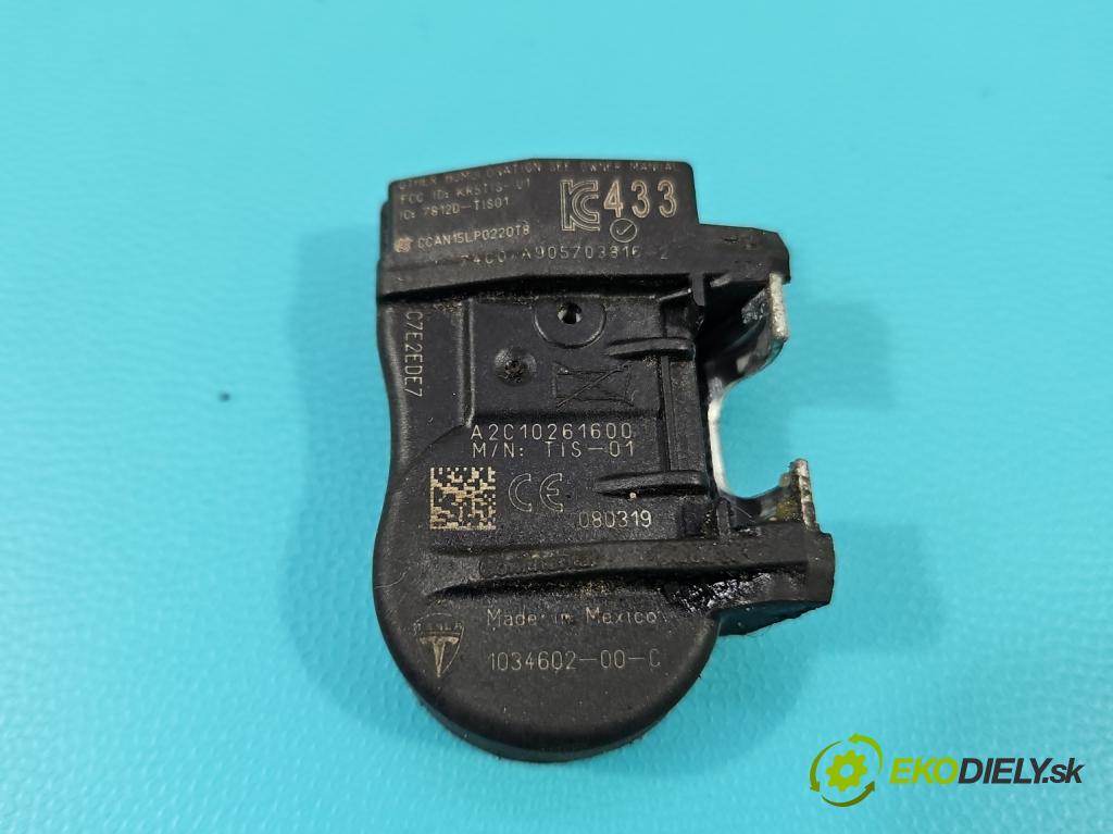 Tesla Model 3 2017- 0.0b: automatic 377 kW  4- snímač tlaku pneumatika A2C10261600 (Snímače tlaku v pneumatikách)