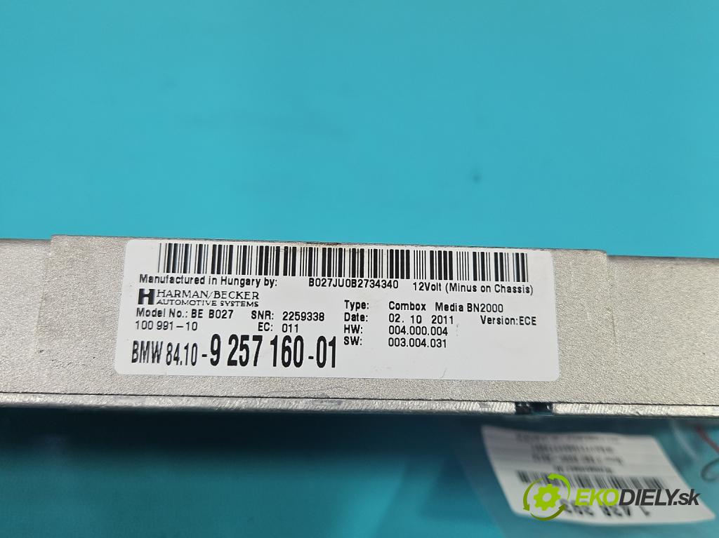 Bmw 3 E90 2005-2013 2.0d 184 hp automatic 135 kW 1995 cm3 5- Zesilovač: 9257160 (Zesilovače)