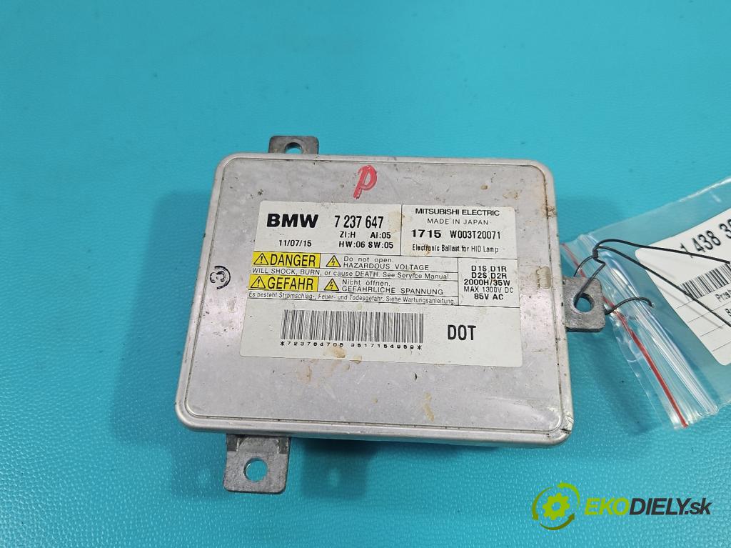Bmw 3 E90 2005-2013 2.0d 184hp automatic 135 kW 1995 cm3 5- střídač: xenon 7237647 (Riadiaca jednotka xenónu)