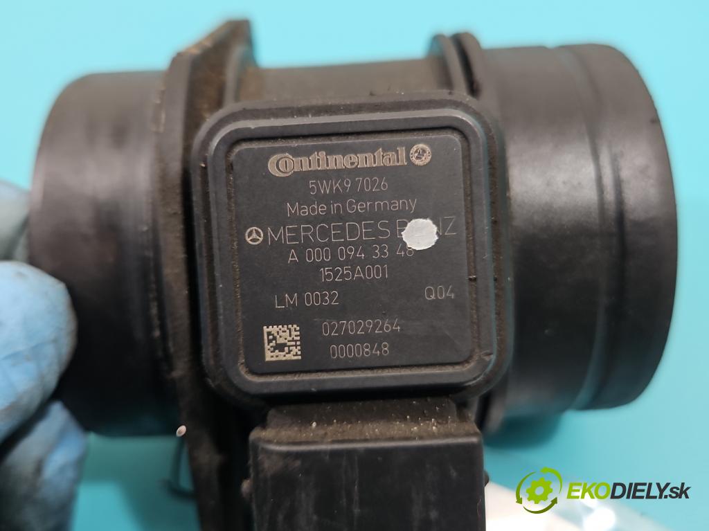 Mercedes B W245 2005-2011 2.0 cdi 140 HP manual 103 kW 1991 cm3 5- průtokoměr: 5WK97026 (Váha vzduchu)