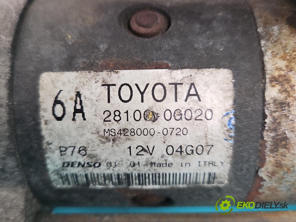 Toyota Corolla Verso II 2004-2009 2.0 D4D 116 HP manual 85 kW 1995 cm3 5- štartér 28100-0G020 (Štartér)