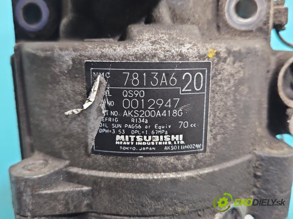 Mitsubishi ASX 2010-2021 1.6 16v 117 HP manual 86 kW 1590 cm3 5- Kompresor: klimatizácie 7813A620 (Kompresor klimatizácie)