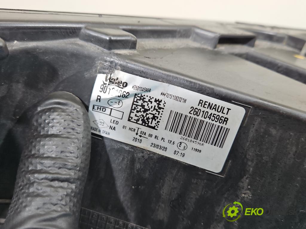 Renault Megane IV 2016-2024 1.5 dci 116 HP automatic 85 kW 1461 cm3 4- Reflektor: pravý 260104596R (Svetlo predné pravé)
