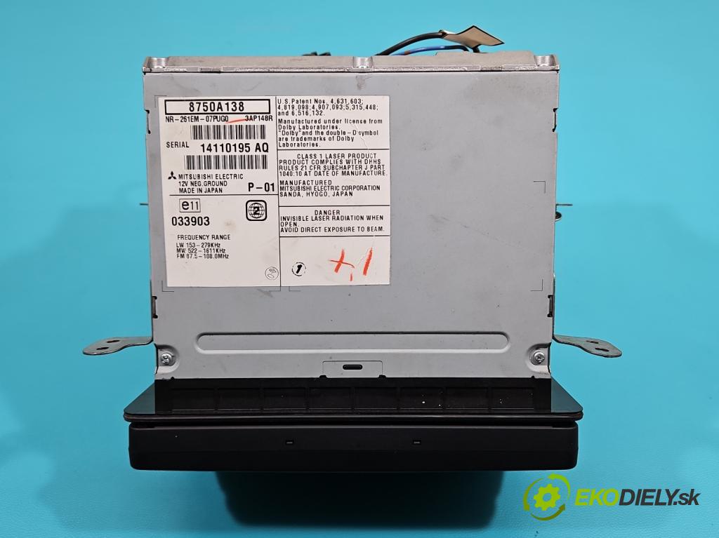 Peugeot 4007 2007-2012 2.2 hdi 156 HP automatic 115 kW 2179 cm3 5- Radio originál 8750A138