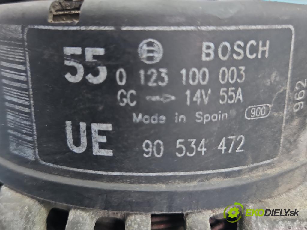 Opel Combo C 2001-2011 1.4 16V 90 HP manual 66 kW 1364 cm3 5- Alternator 90534472 (Alternátor)