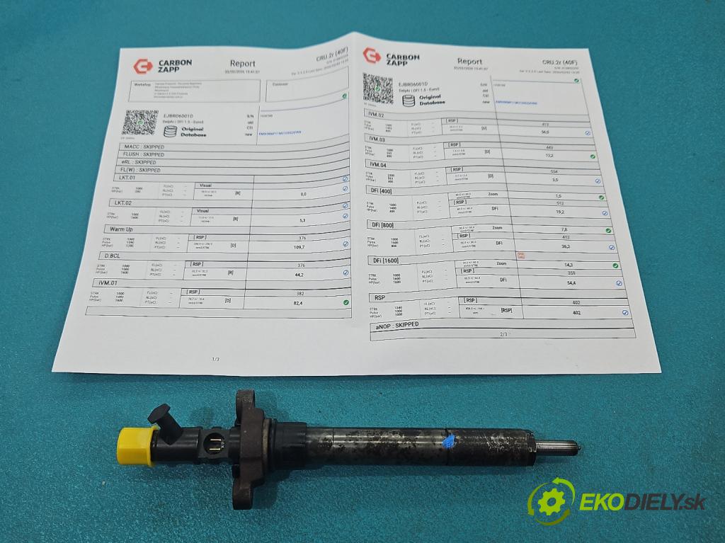 Citroen C5 II 2008-2017 2.0 hdi 136hp automatic 100 kW 1997 cm3 5- vstřikovač EJBR06001D (Vstřikovač paliva)