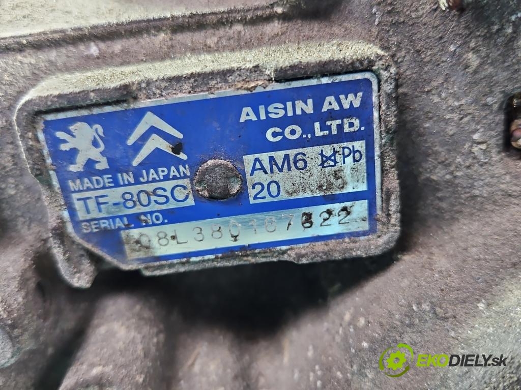 Citroen C5 II 2008-2017 2.0 hdi 136 HP automatic 100 kW 1997 cm3 5- prevodovka stupeň,rýchlosť automat 20GK05