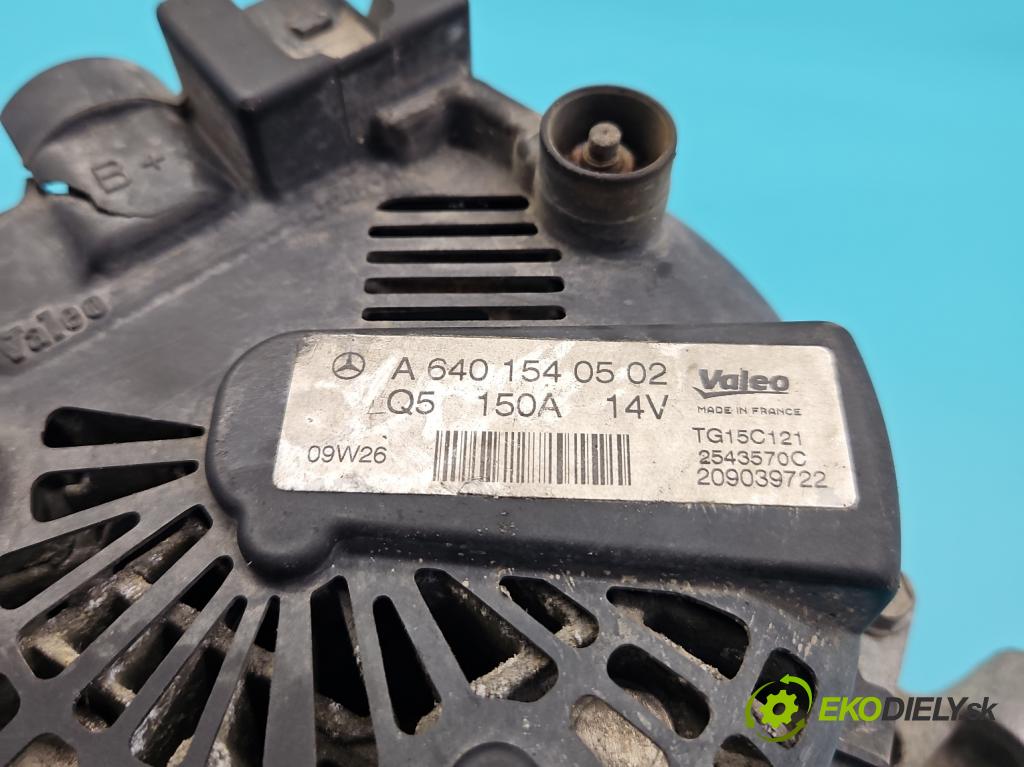 Mercedes B W245 2005-2011 2.0 cdi 140 HP manual 103 kW 1991 cm3 5- Alternator A6401540502 (Alternátor)