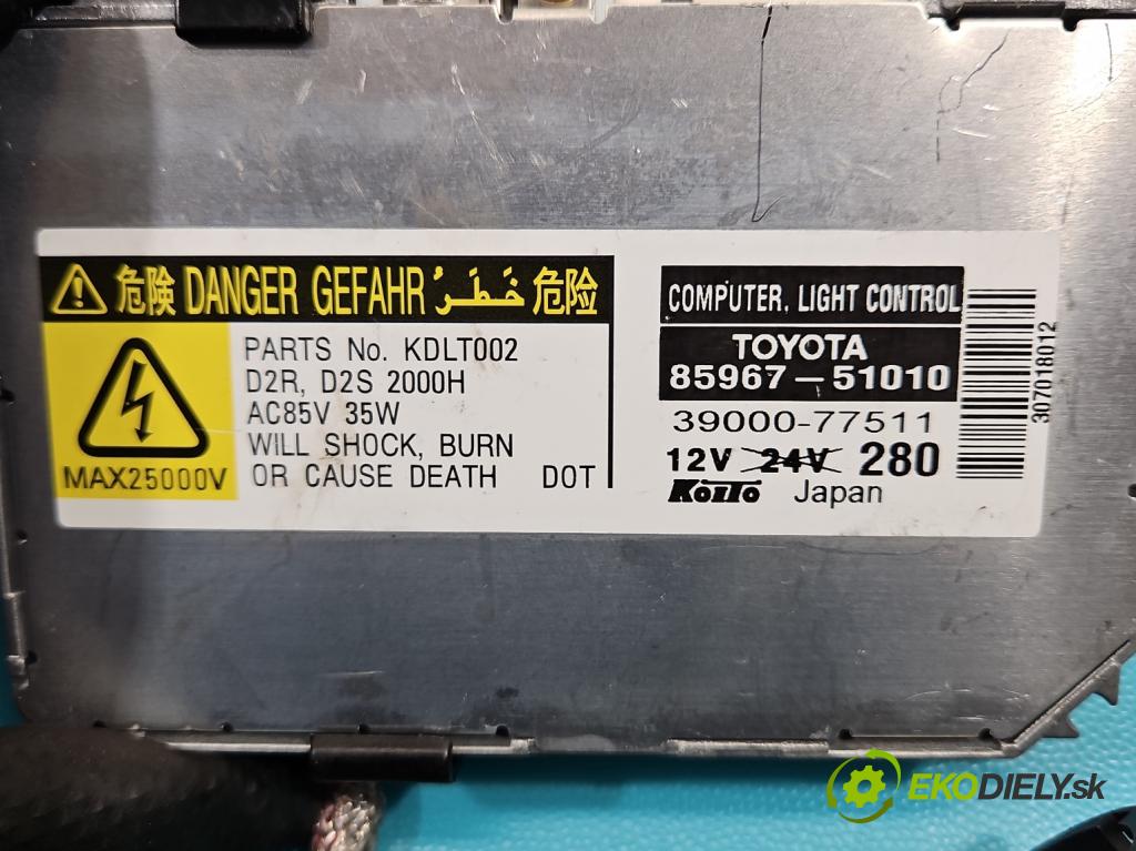 Lexus RX II 2003-2008 3.3 V6 211KM automatic 155 kW 3311 cm3 5- střídač: xenon 85967-51010 (Riadiaca jednotka xenónu)