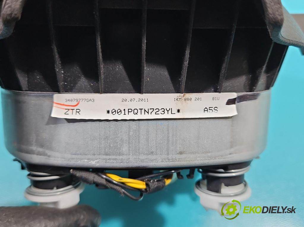 Vw Golf VI 2008-2013 1.6 tdi 105 HP manual 77 kW 1598 cm3 5- airbag vzduch: Řidiči: 1KM880201 (Airbag)