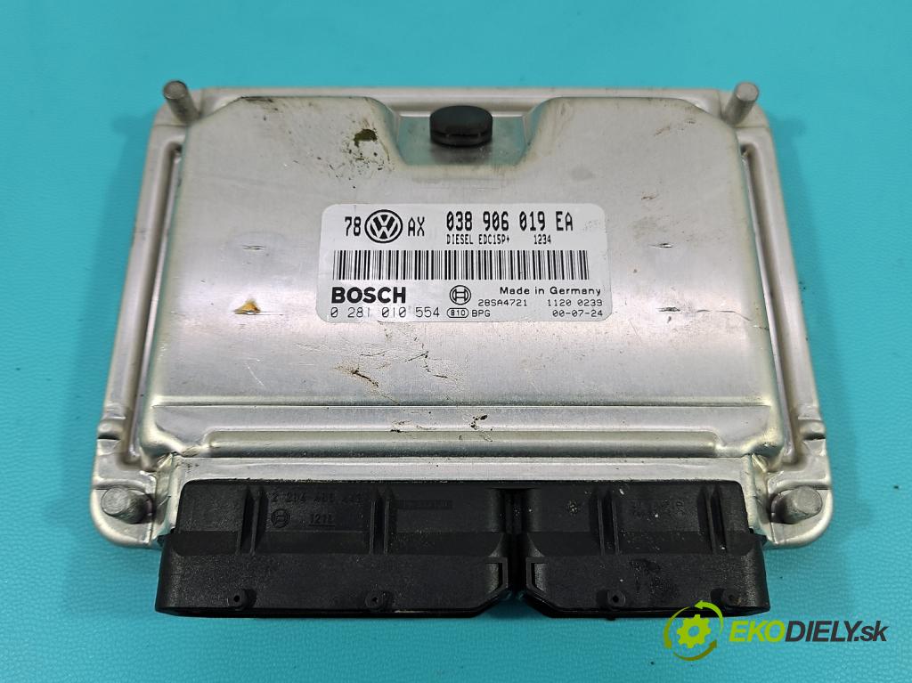 Vw Passat B5 1995-2005 1.9 tdi 101 HP manual 74 kW 1896 cm3 4- riadiaca jednotka motora 0281010554