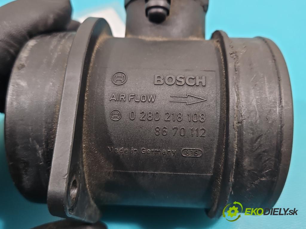 Volvo S60 I 2000-2010 2.0 T 179KM manual 132 kW 1984 cm3 4- průtokoměr: 0280218108 (Váha vzduchu)