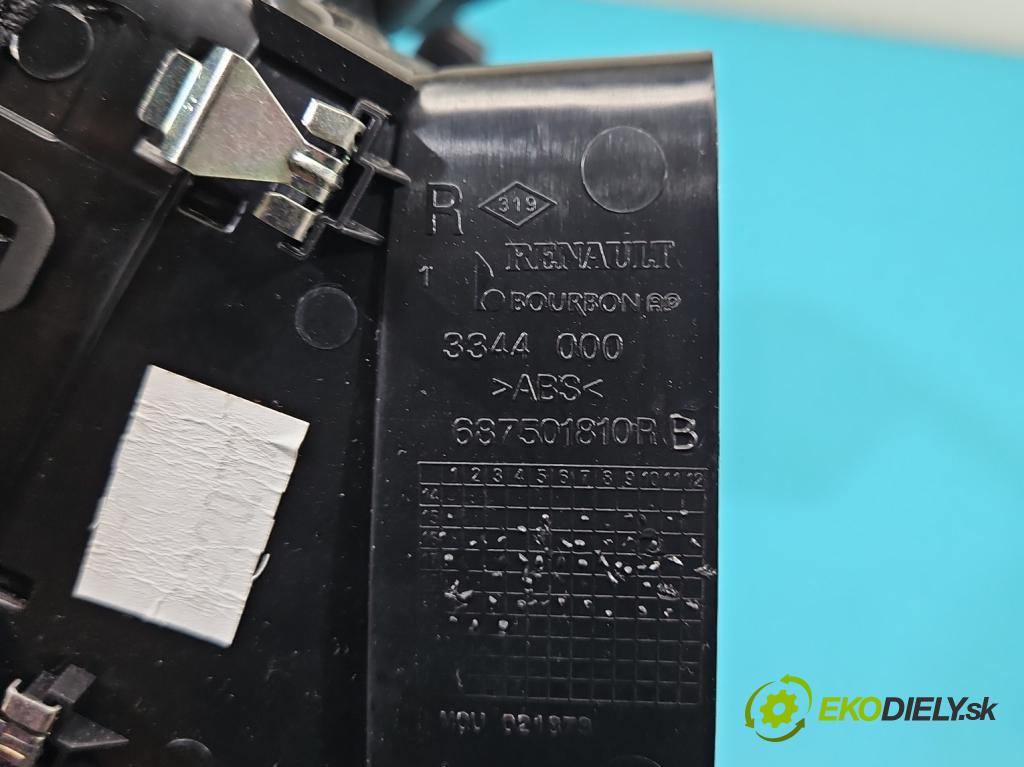 Renault Megane IV 2016-2024 1.5 dci 116 HP automatic 85 kW 1461 cm3 4- Mřížka: kúrenia stredová 687515655 (Mriežka kúrenia (fukár))