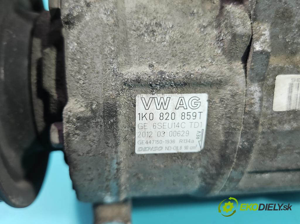 Skoda Octavia II 2004-2013 1.6 SR 102 HP manual 75 kW 1595 cm3 5- Kompresor: klimatizácie 1K0820859T (Kompresor klimatizácie)