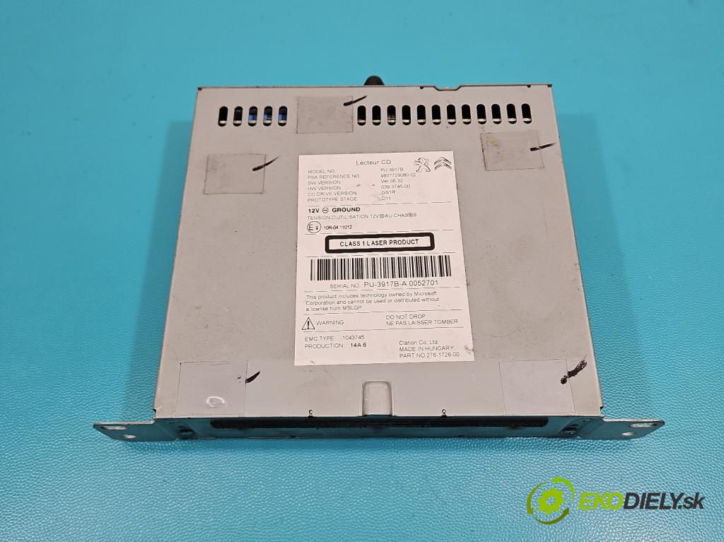 Peugeot 508 2010-2018 2.0 hdi 150 HP manual 110 kW 1997 cm3 4- Radio originál 9807729080