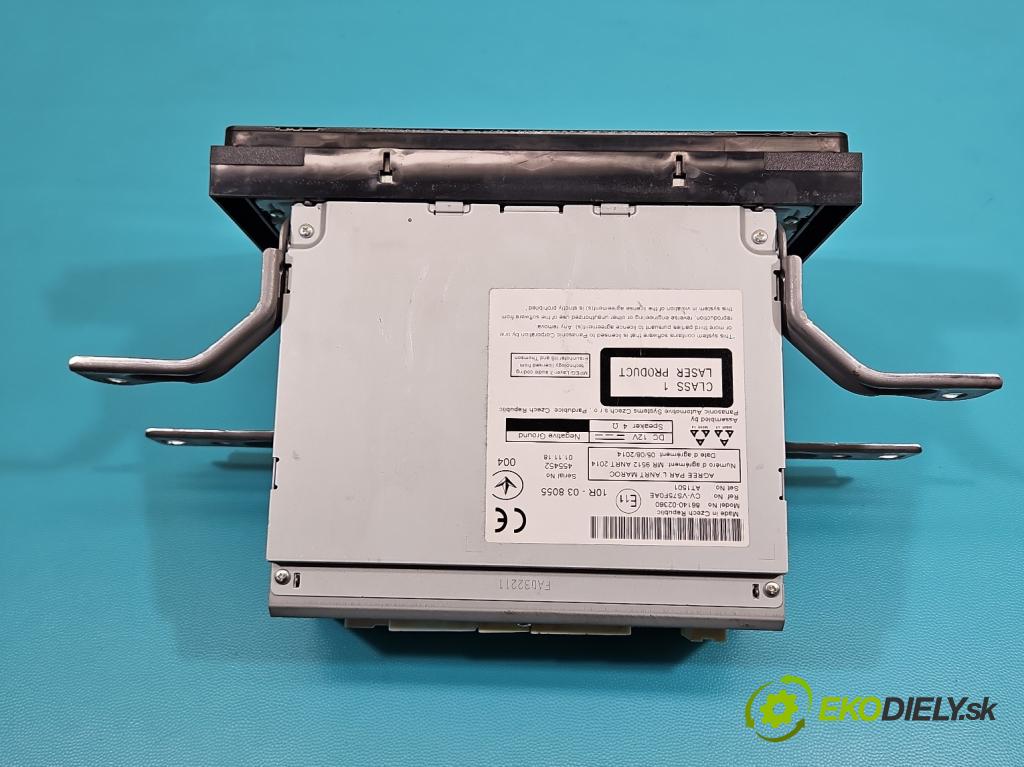 Toyota Auris II 2012-2018 1.6 16V 132  HP manual 97 kW 1598 cm3 5- Radio originál 86140-02360