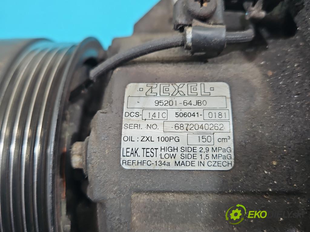 Suzuki Grand Vitara II 2005-2014 2.0 16V 140 HP manual 103 kW 1995 cm3 5- Kompresor: klimatizácie 95201-64JB0 (Kompresor klimatizácie)