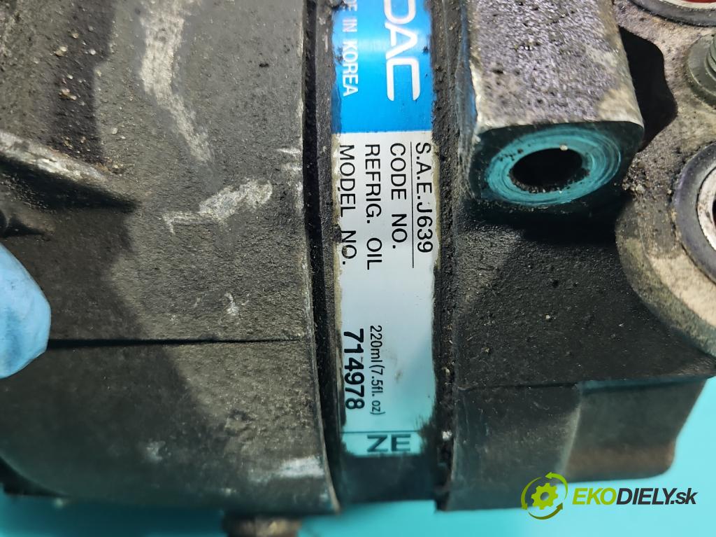 Chevrolet Aveo T200 2003-2008 1.4 16V 94 HP manual 69 kW 1399 cm3 4- Kompresor: klimatizácie 714978 (Kompresor klimatizácie)