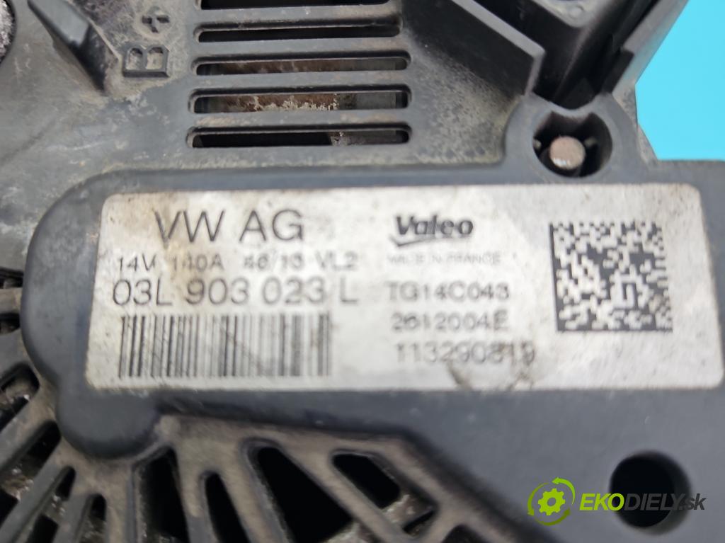 Skoda Octavia III 2013- 1.6 tdi 105 HP manual 77 kW 1598 cm3 5- Alternator 03L903023L (Alternátor)