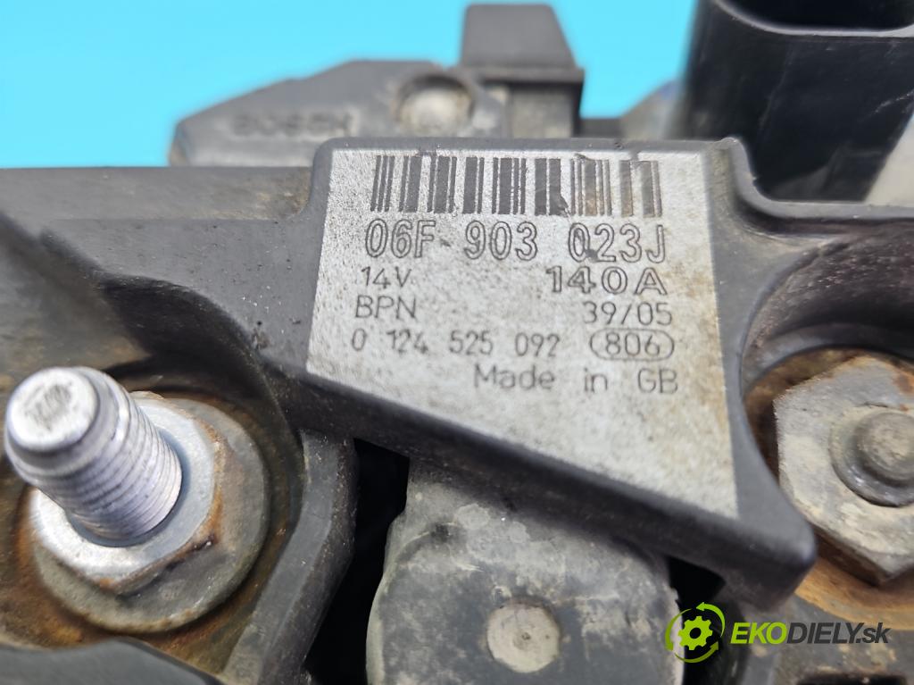 Vw Sharan I 1995-2010 1.8 T 150 HP manual 110 kW 1781 cm3 5- Alternator 06F903023J (Alternátor)