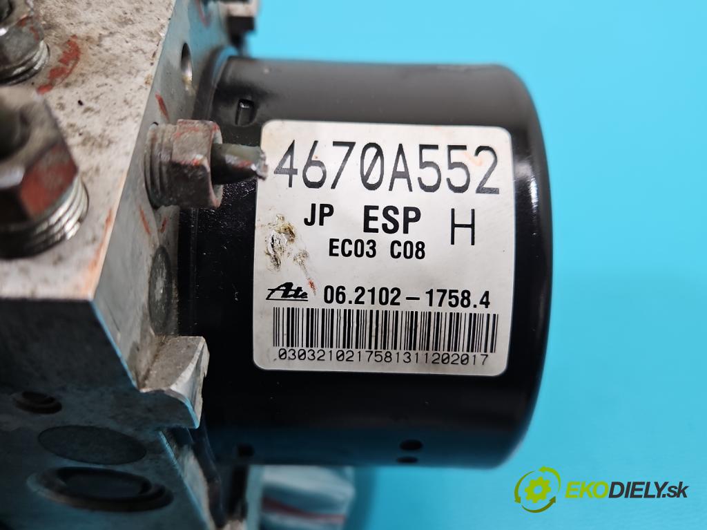 Peugeot 4007 2007-2012 2.2 hdi 156 HP automatic 115 kW 2179 cm3 5- čerpadlo abs 4670A552 (Pumpa ABS)