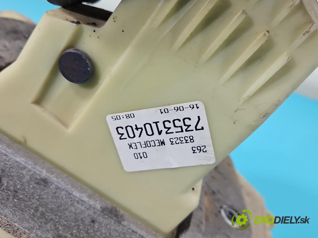 Fiat Punto II 1999-2010 1.2 16V 80 HP manual 59 kW 1242 cm3 3- Páka: Změny: stupeň,rýchlosť 735310403 (Rýchlostná páka (kulisa))