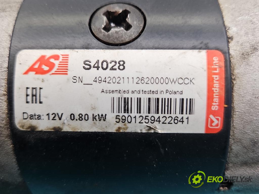 Fiat Punto II 1999-2010 1.2 16V 80 HP manual 59 kW 1242 cm3 3- štartér (Štartér)