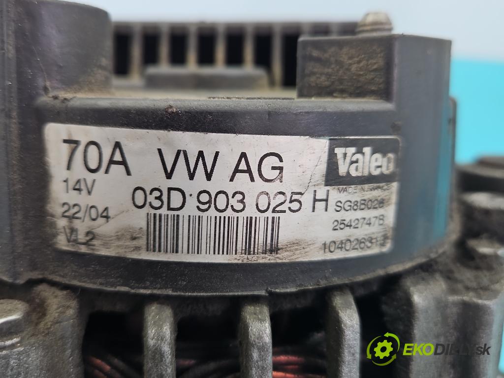 Vw Polo IV 9N 2001-2009 1.2 12v 64 HP manual 47 kW 1198 cm3 5- Alternator 03D903025H (Alternátor)