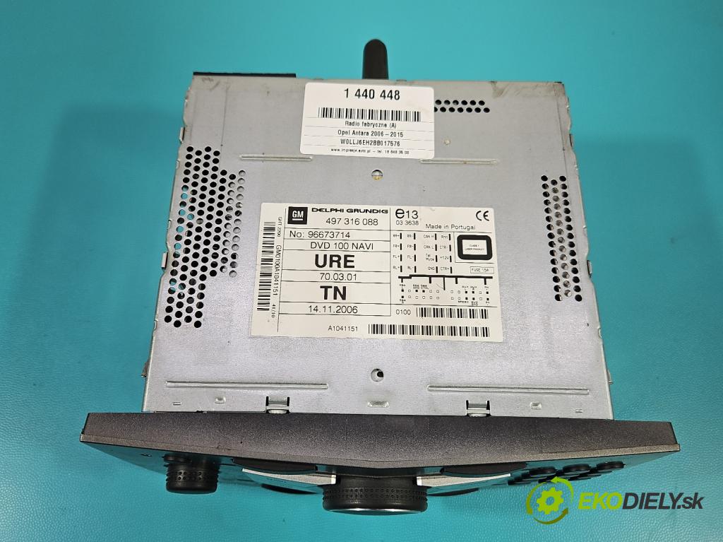 Opel Antara 2006-2015 2.2 cdti 184hp automatic 135 kW 2231 cm3 5- Radio originál 96673714