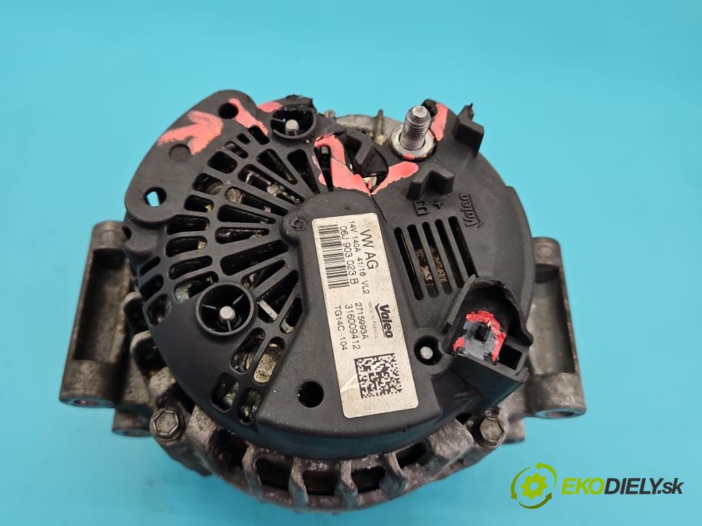 Skoda Superb III 2015-2024 1.8 TSI 179KM automatic 132 kW 1798 cm3 5- Alternator 06J903023B (Alternátor)