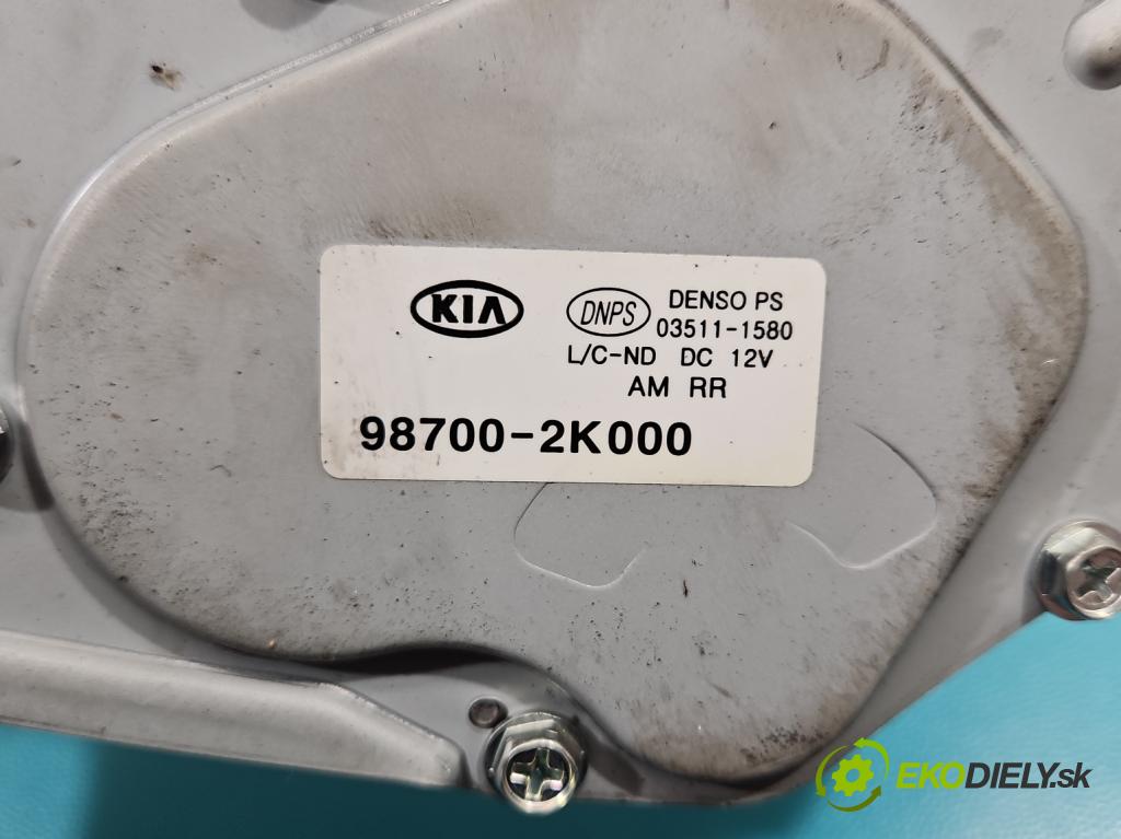 Kia Soul I 2008-2013 1.6 crdi 128 hp manual 94 kW 1582 cm3 5- motor stěrače zadní 98700-2K000