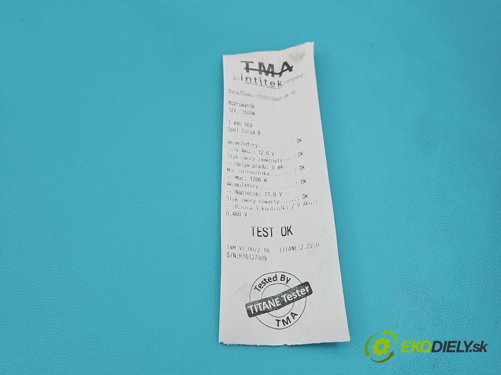 Opel Corsa B 1993-1999 1.2 45KM manual 33 kW 1195 cm3 3- štartér 0986017120 (Štartér)