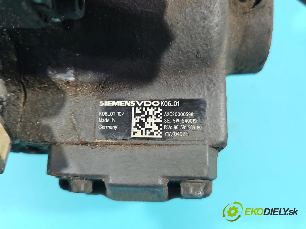 Peugeot 407 2.0 hdi 136 HP manual 100 kW 1997 cm3 5- čerpadlo vstrekovacia 9658193980 (Vstrekovacie čerpadlo)