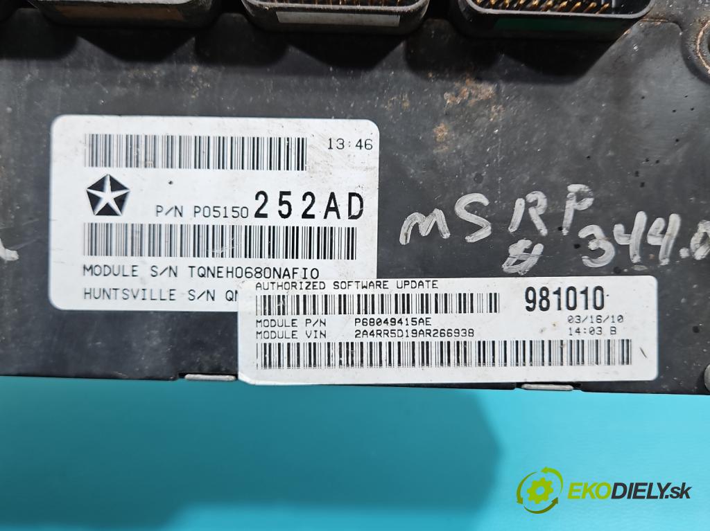 Chrysler Voyager V 2007-2016 3.8 V6 215KM automatic 158 kW 3778 cm3 5- riadiaca jednotka motora P05150252AD