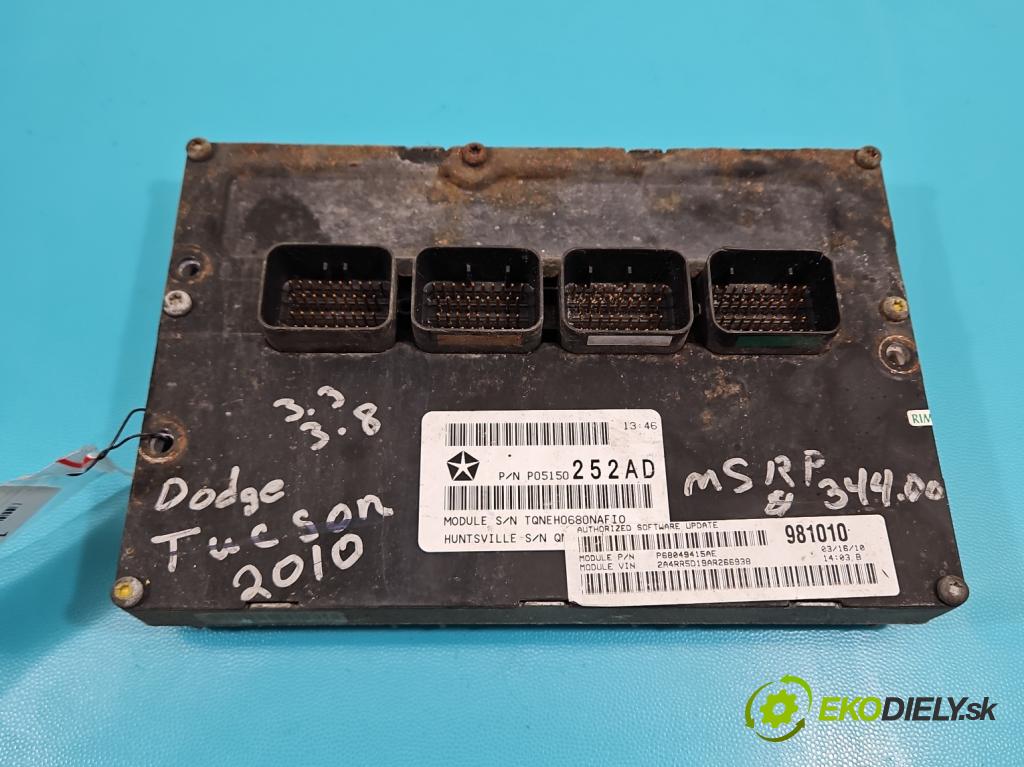 Chrysler Voyager V 2007-2016 3.8 V6 215KM automatic 158 kW 3778 cm3 5- riadiaca jednotka motora P05150252AD