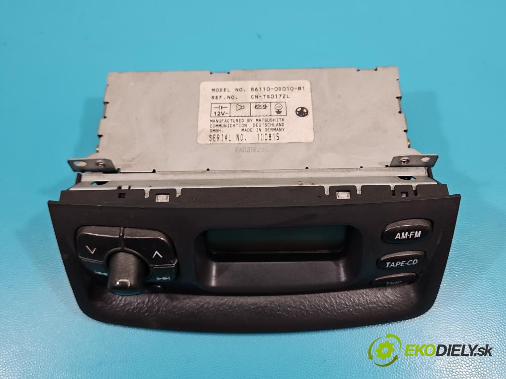 Toyota Yaris I 1999-2005 1.0 vvti 68 HP manual 50 kW 998 cm3 5- Zobrazit: 86110-0D010 (Prístrojová doska, displej)
