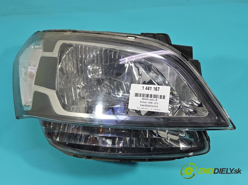 Kia Soul I 2008-2013 1.6 crdi 128 HP manual 94 kW 1582 cm3 5- Reflektor: pravý 92102-2KXXX (Svetlo predné pravé)