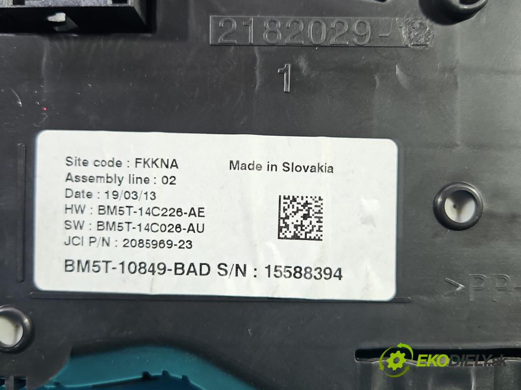 Ford Focus Mk3 2010-2018 1.0 ECOBOOST: 101 HP manual 74 kW 998 cm3 5- prístrojovka/ budíky BM5T-10849-BAD (Prístrojová doska, displej)