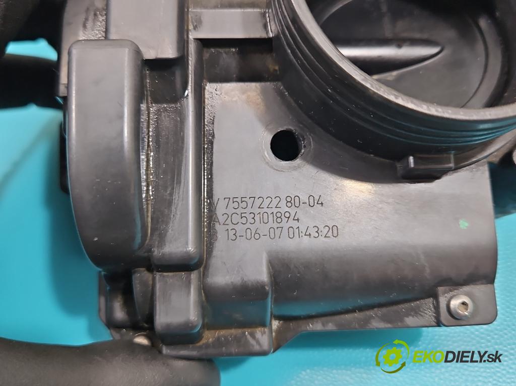 Peugeot 308 I 2007-2013 1.6 16V 120 HP manual 88 kW 1598 cm3 5- klapka 755722280 (Škrtiaca klapka)