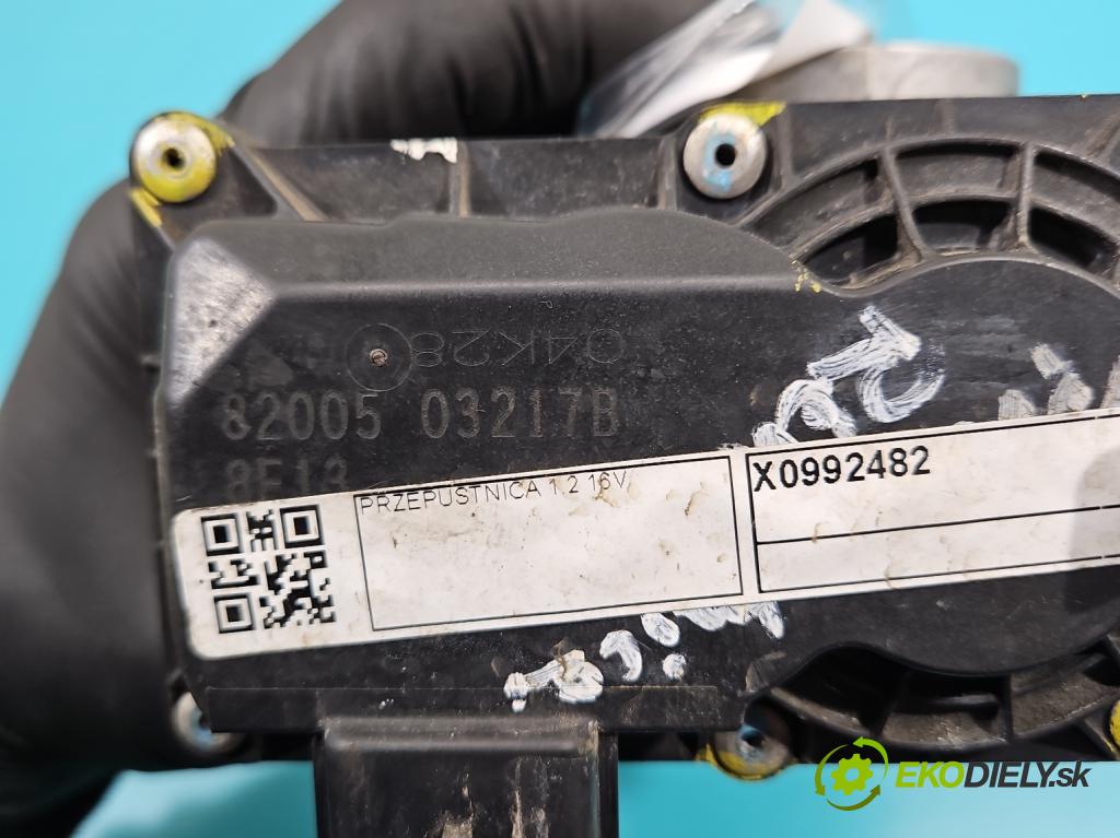 Renault Clio II 1998-2012 1,2.0 16V 75 HP manual 55 kW 1149 cm3 5- klapka 8200503217B (Škrtiaca klapka)